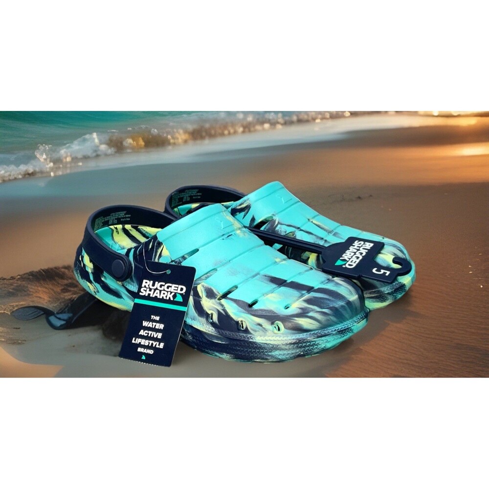 Rugged Shark Clogs Big Boy Size 5
